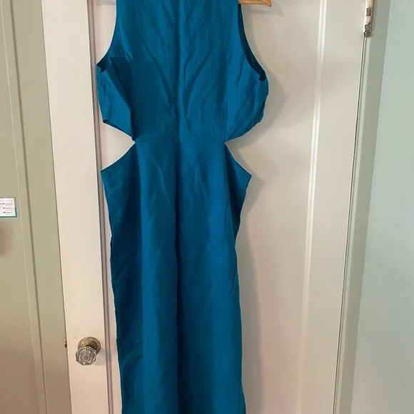 Boden Blue Sleeveless Cut Out Sheath Dress - Picture 4 of 6